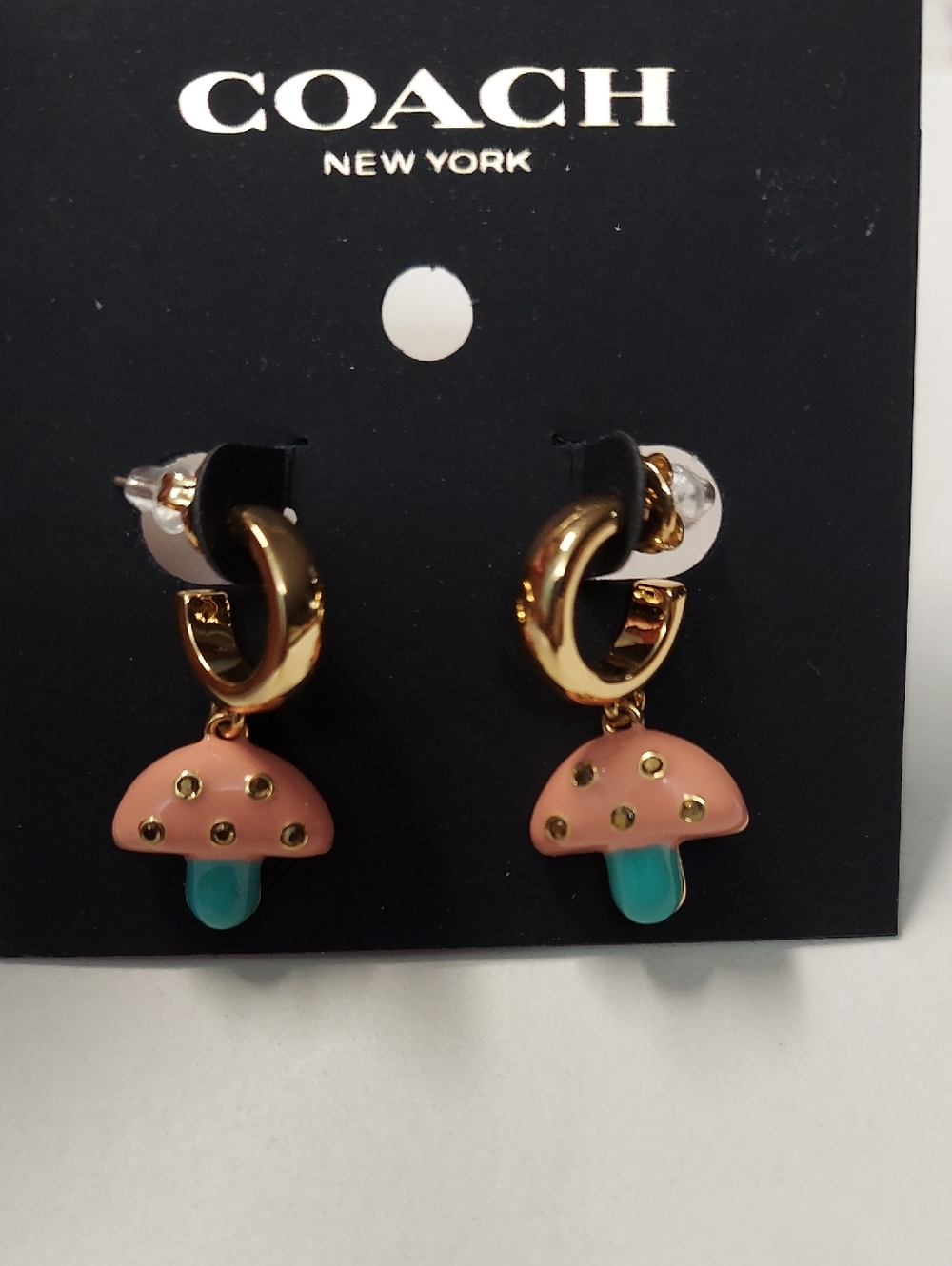 Coach mushroom huggie earring - Picture 2 of 4